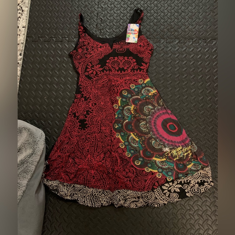Desigual dress - red n black - Large size
